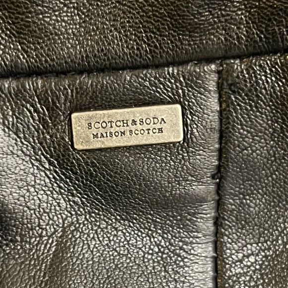 Scotch & Soda Maison Scotch Good for a Ride 100% Leather Biker Pants Size 6 US - Picture 8 of 10